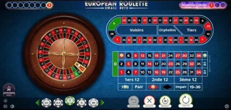 capture de la roulette europeene avec les mises et les cases possibles