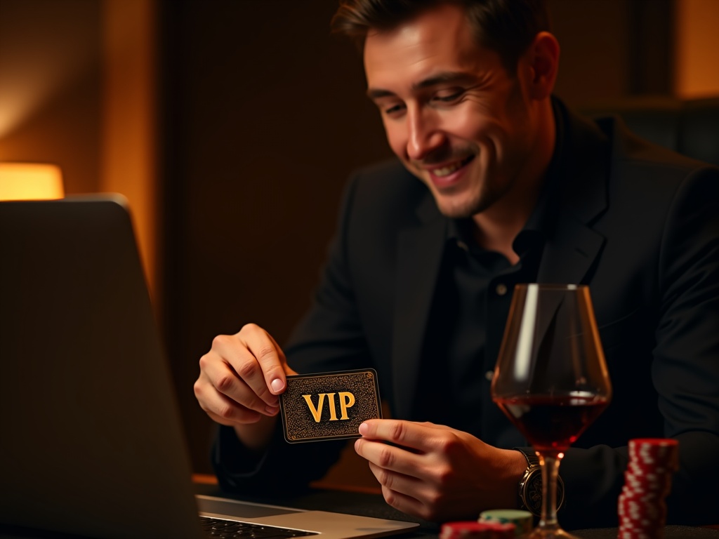 Une femme assise à un bureau avec un ordinateur portable affichant le site Bwin Casino en train de profiter d'un programme de fidélité en ligne
