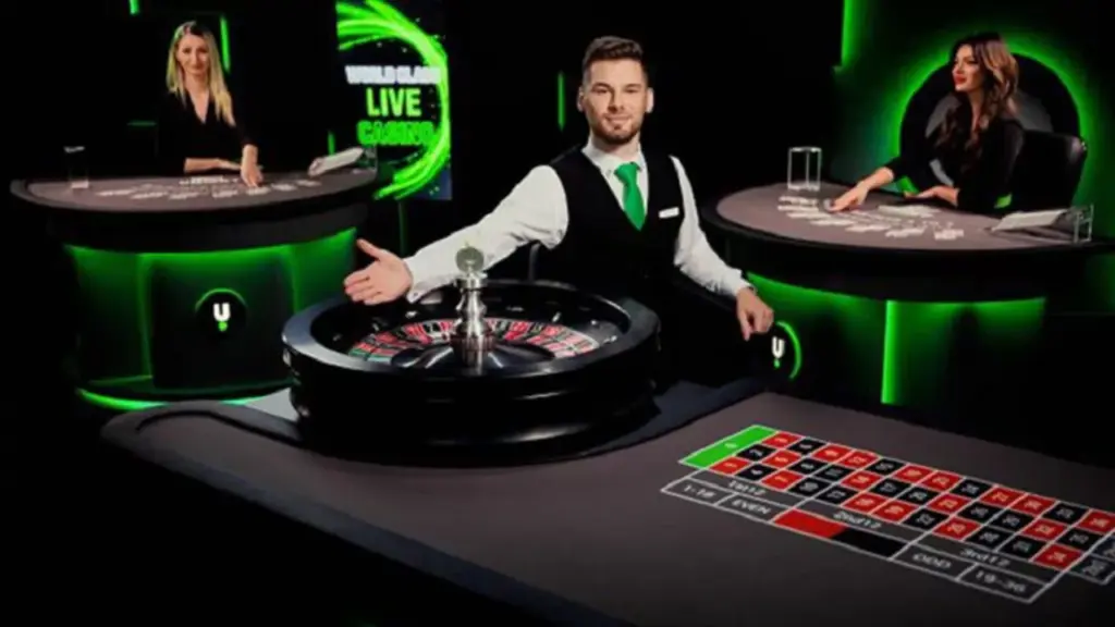 image avec un croupier et la roulette en ligne pour les casino live