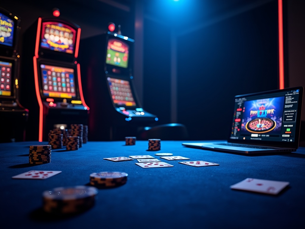 Un groupe de personnes autour d'une table de jeu concentrées à parier sur des cartes au Napoleon casino