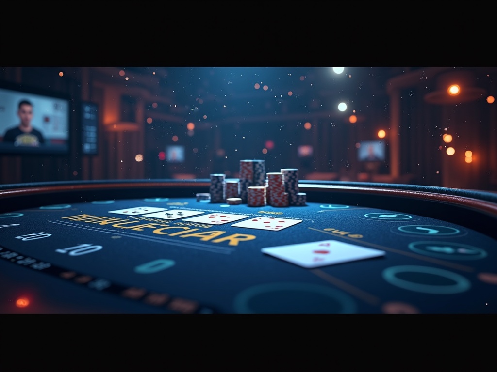Deux personnes concentrées sur un écran d'ordinateur montrant un jeu de blackjack en ligne