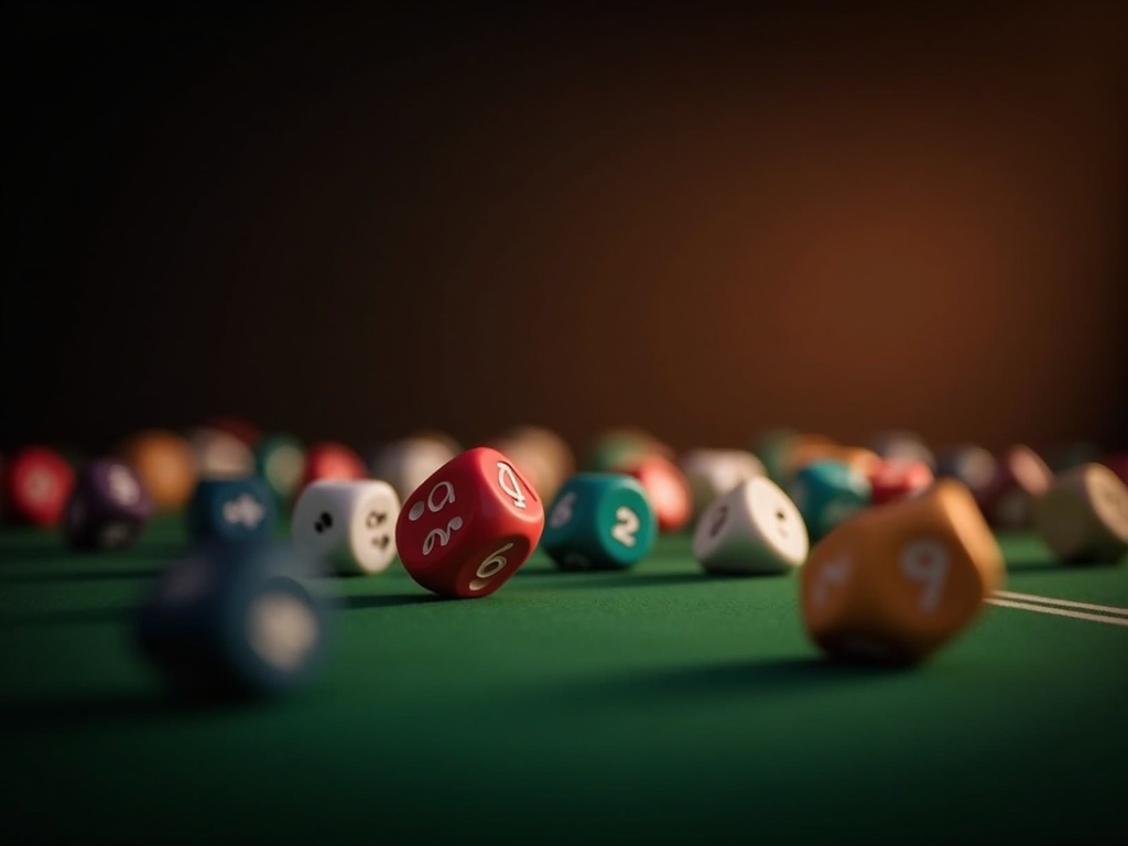 Un joueur tourne un dé sur une table de casino, représentant l'engouement pour Bingoal casino en Belgique pour les jeux de dés