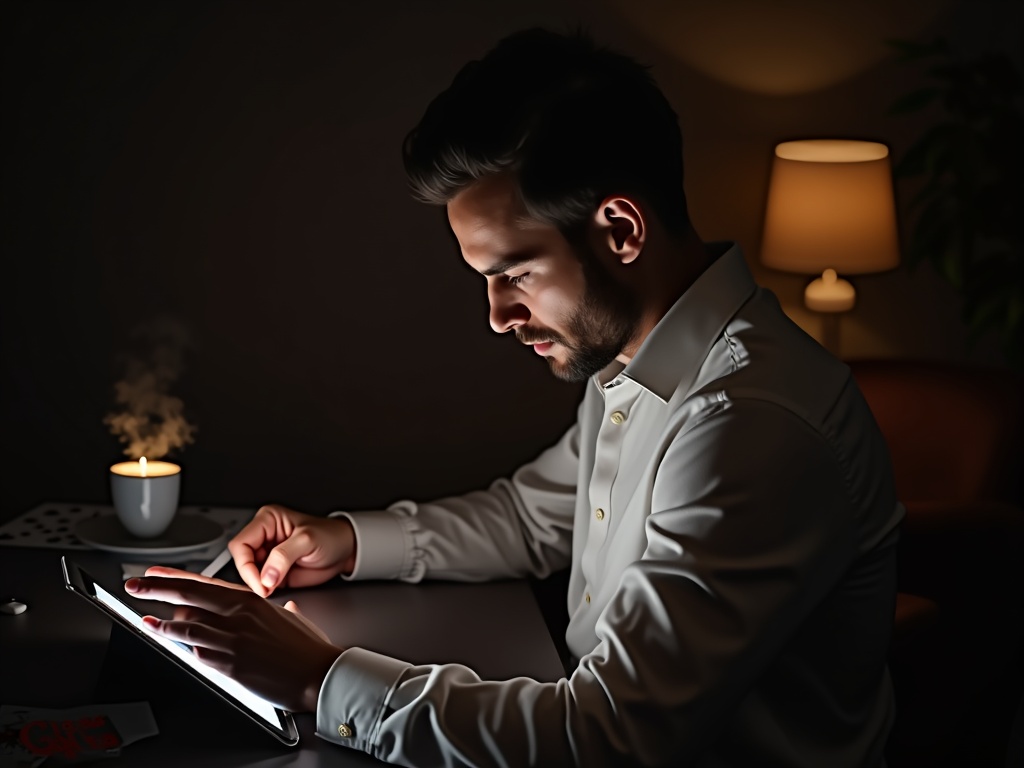 Un joueur sur tablette à une table de Blackjack en ligne sur Casino Elite
